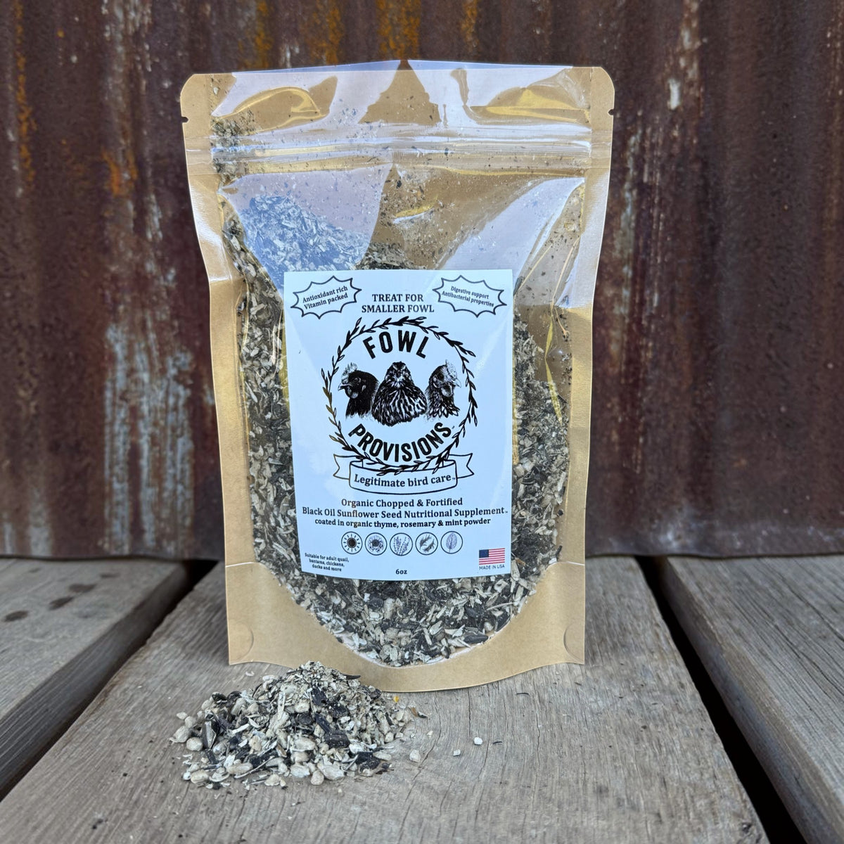 Organic Chopped & Fortified Black Oil Sunflower Seed Nutritional Supplement™