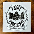 Fowl Provisions™ Company Logo Decal