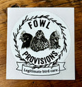 Fowl Provisions™ Company Logo Decal