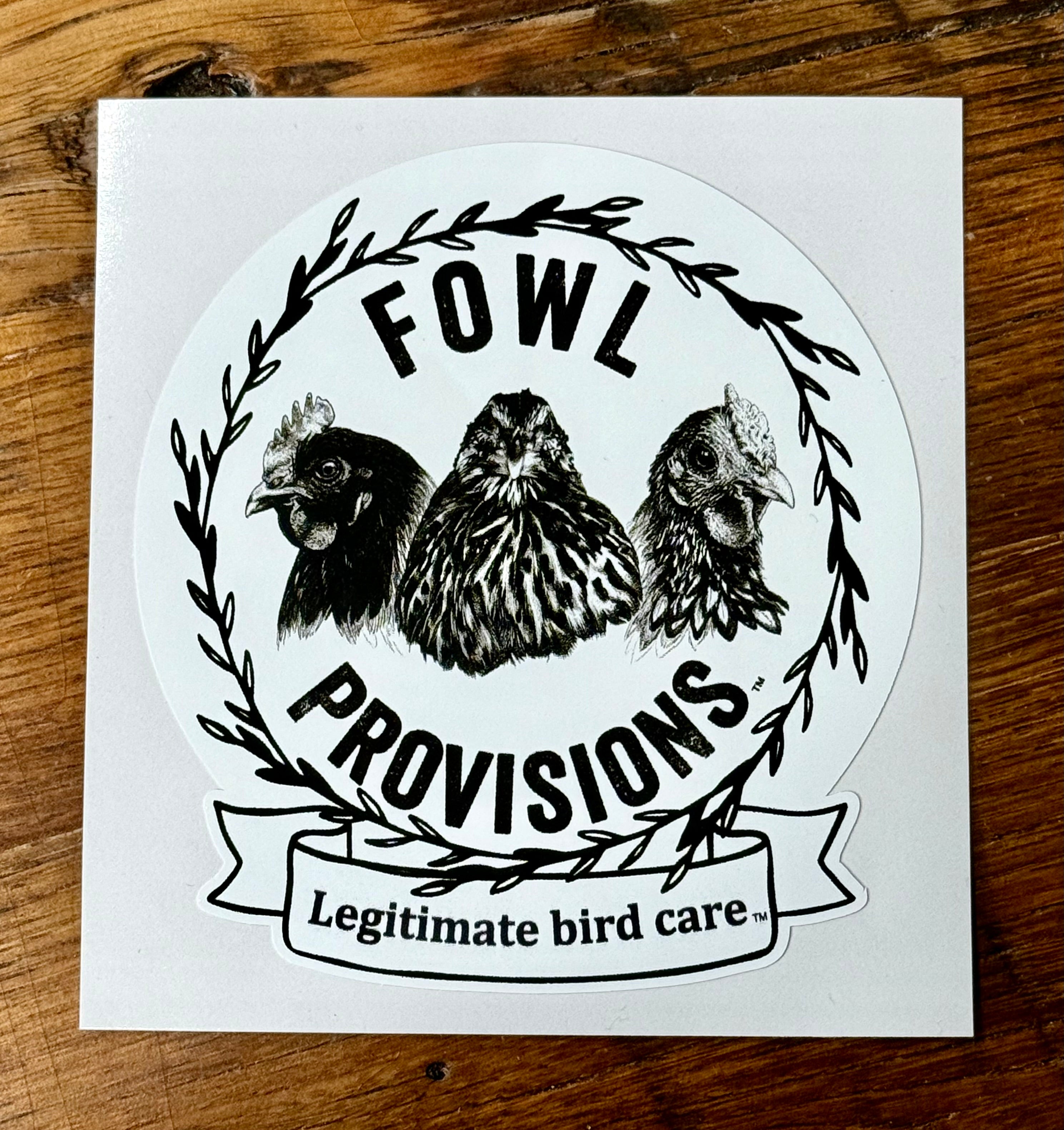 Fowl Provisions™ Company Logo Decal