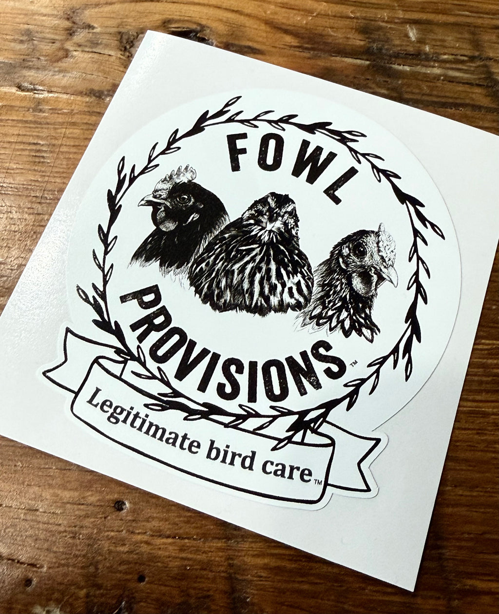 Fowl Provisions™ Company Logo Decal