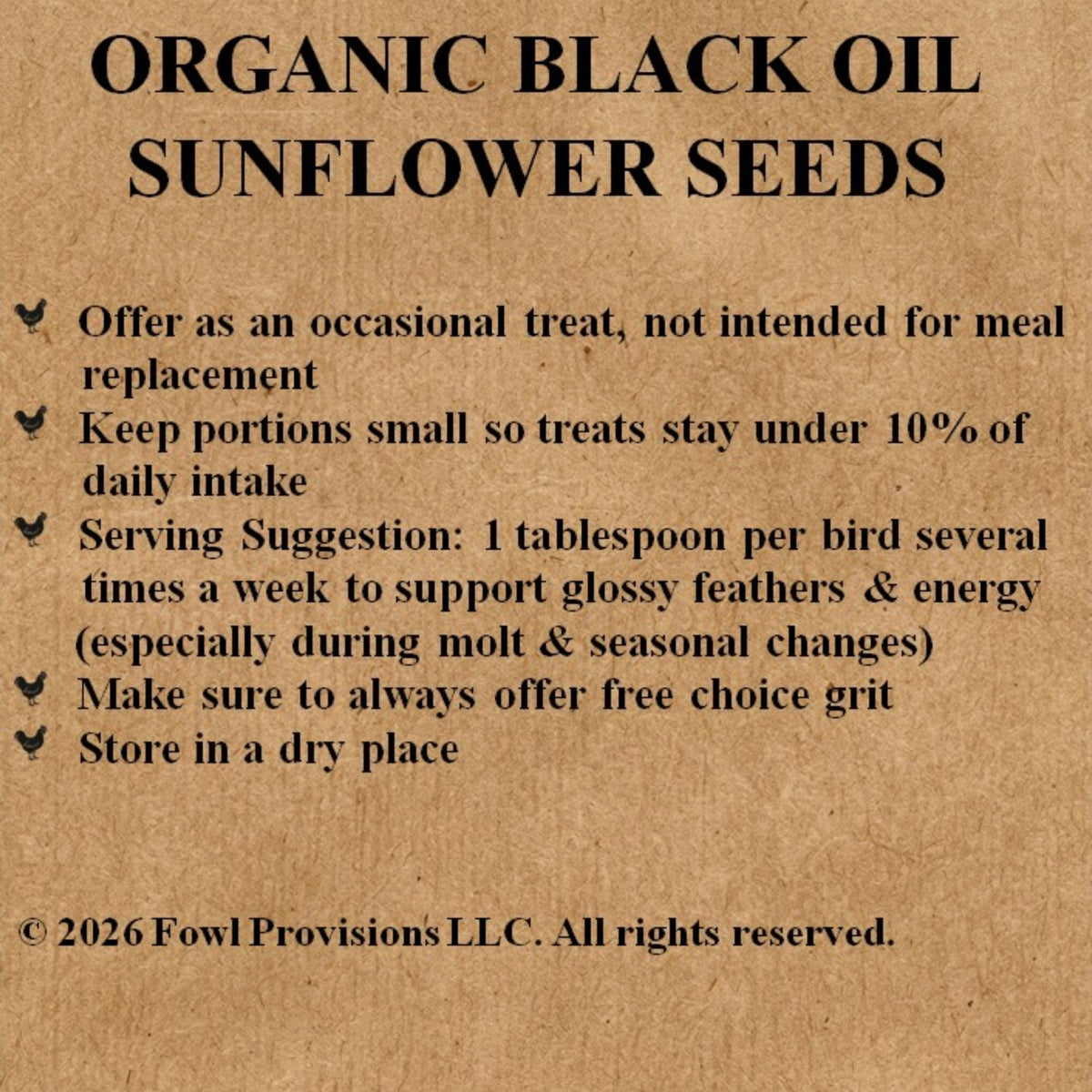 Organic Black Oil Sunflower Seeds