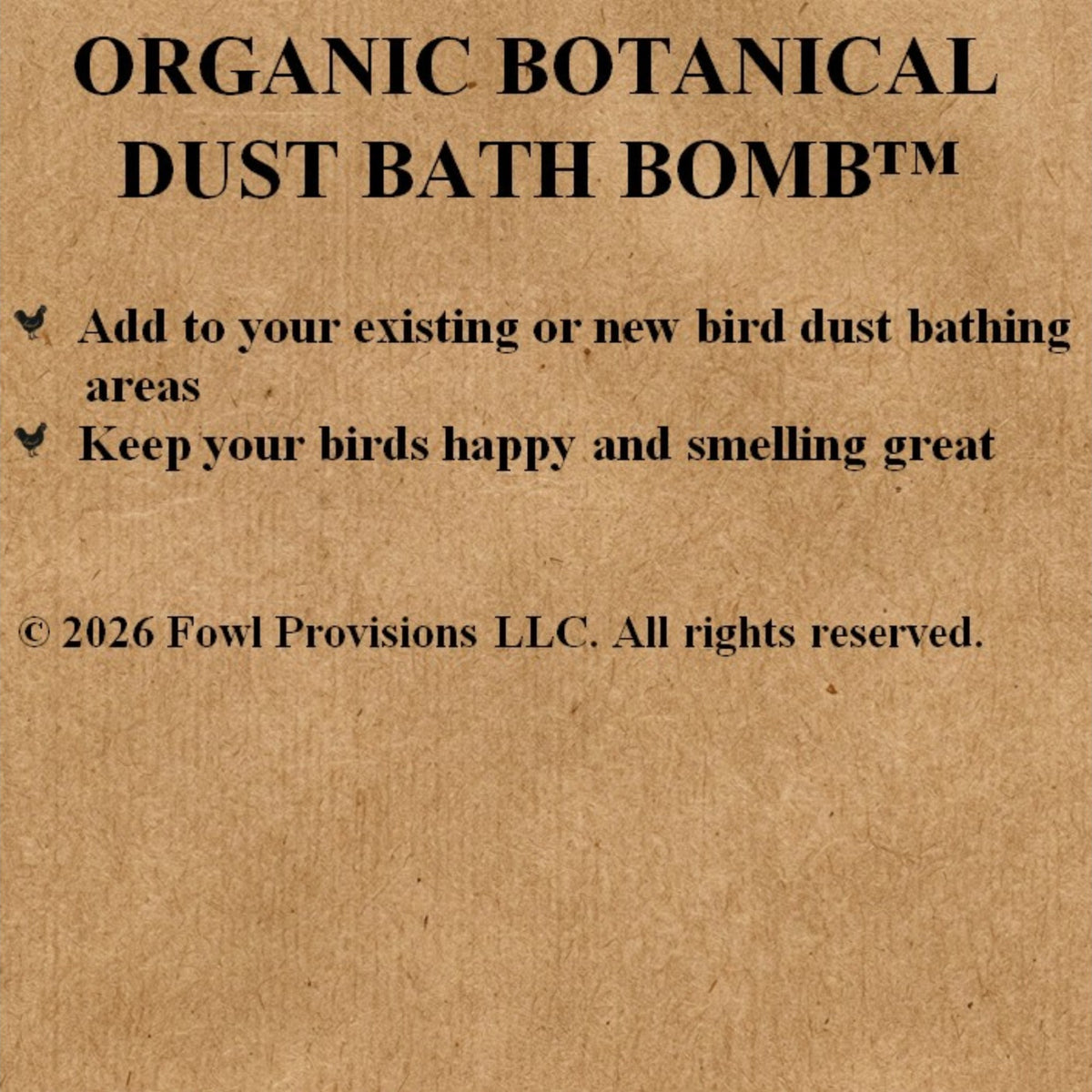 Organic Botanical Dust Bath Bomb™