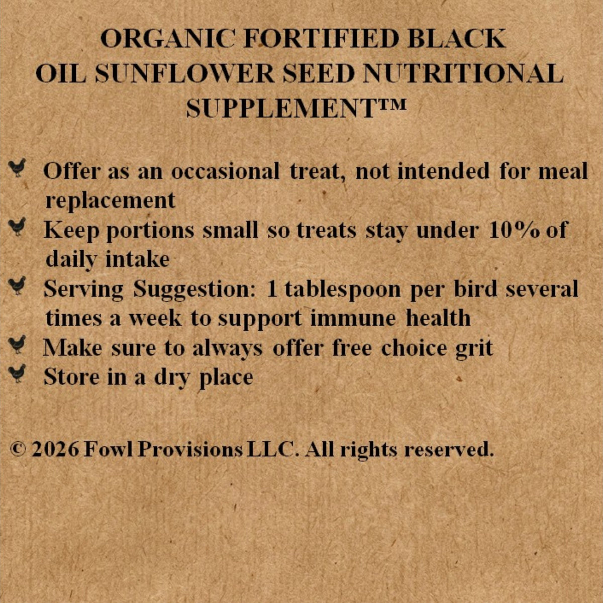 Organic Fortified Black Oil Sunflower Seed Nutritional Supplement™