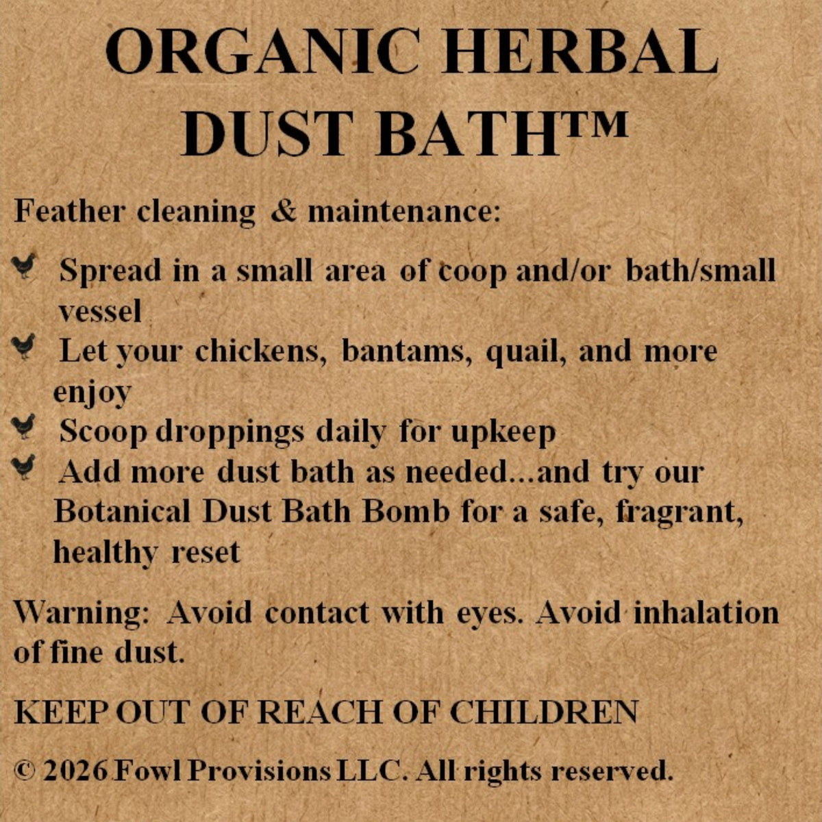 Organic Herbal Dust Bath™