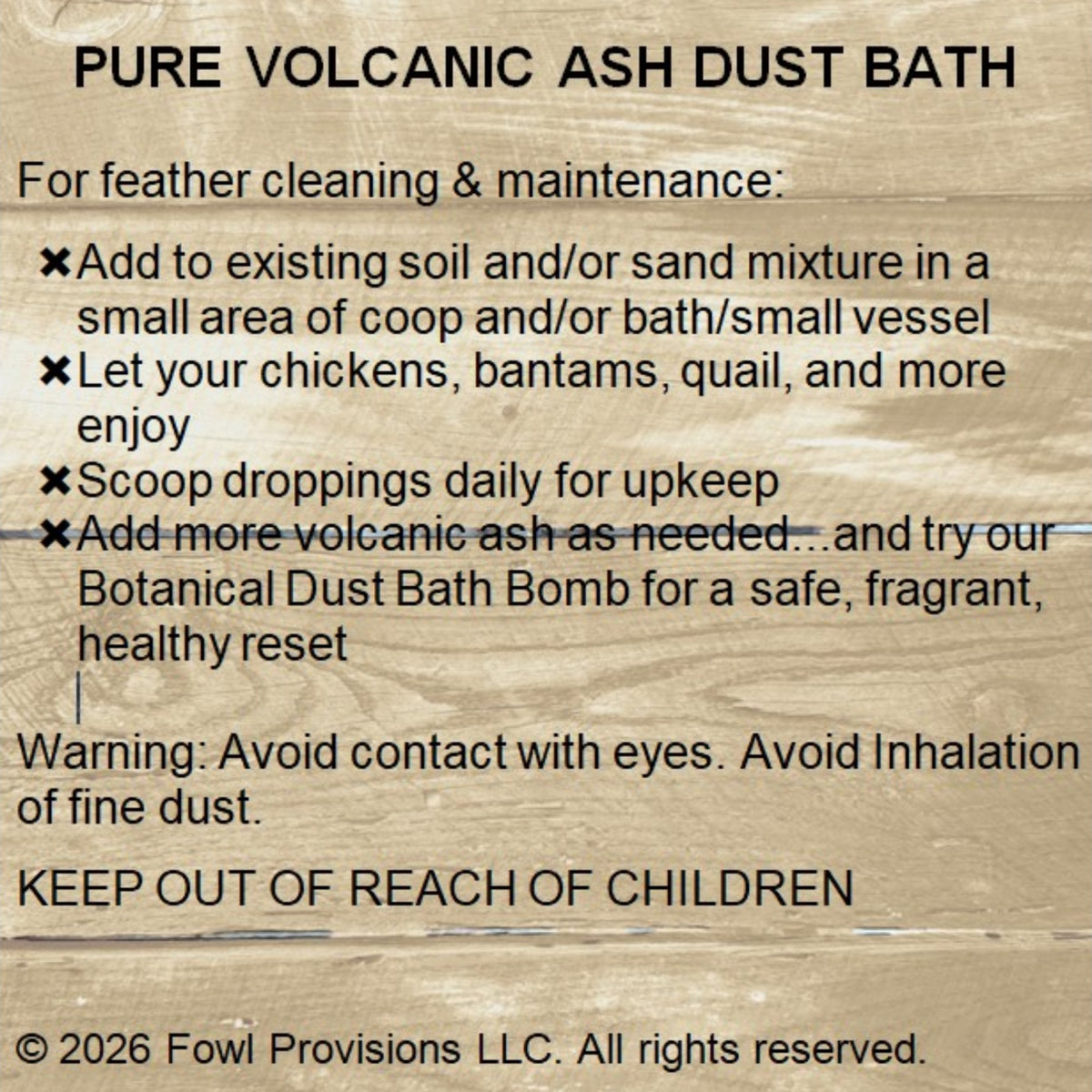 Pure Volcanic Ash Dust Bath