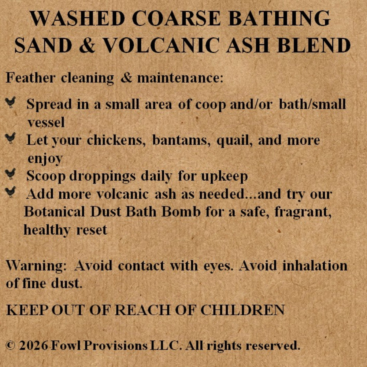 Washed Coarse Bathing Sand & Volcanic Ash Blend